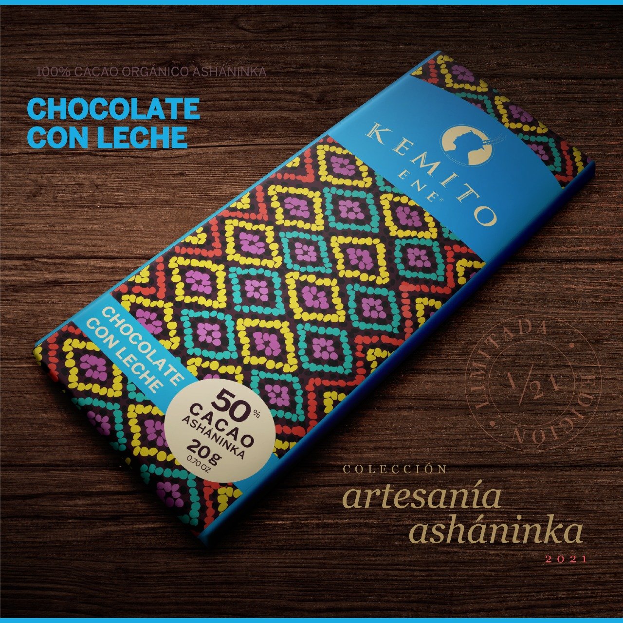 Chocolate con Leche 50% Cacao Asháninka – 20g